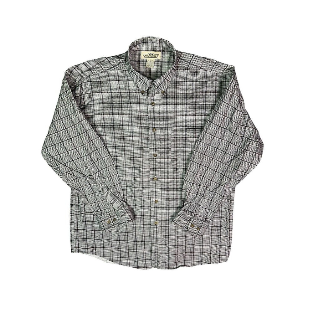 Natural Issue Men's Size Large Button up Long Sleeve Shirt 100% Cotton